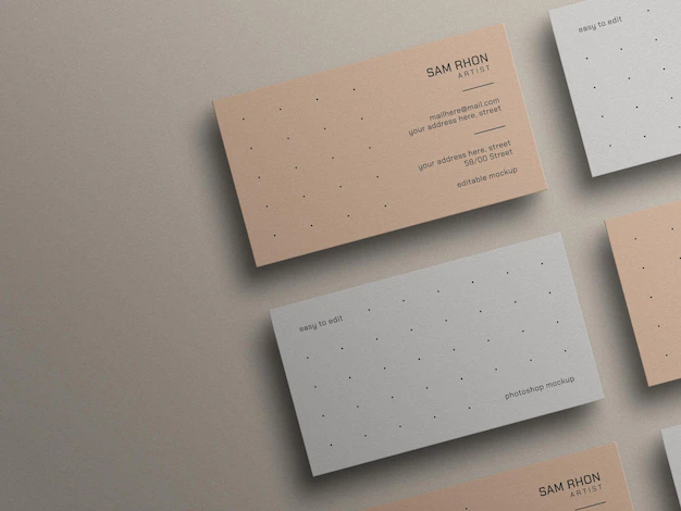 Free PSD | Minimal business card mockup