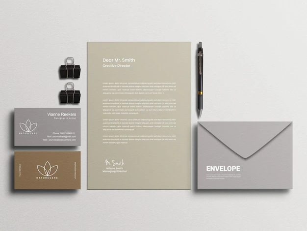 Free PSD | Minimal stationery mockup