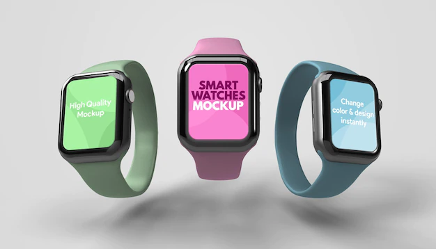 Free PSD | Mockup of three smart watches