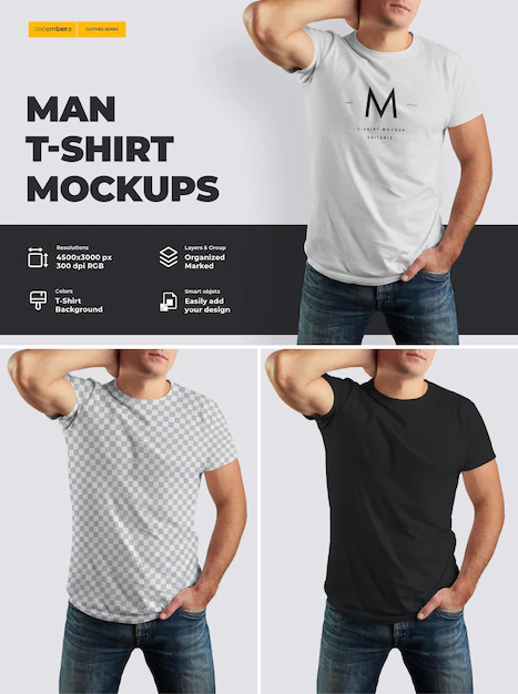 Free PSD | Mockup  tshirt on the body of an athletic man.