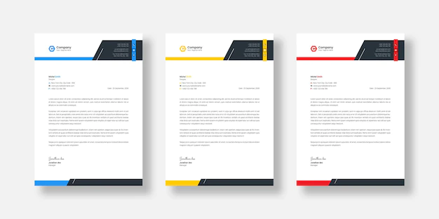 Free PSD | Modern business letterhead template