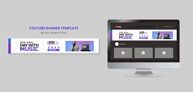 Free PSD | Music event youtube banner template