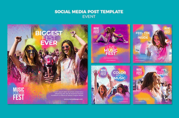 Free PSD | Music festival social media post