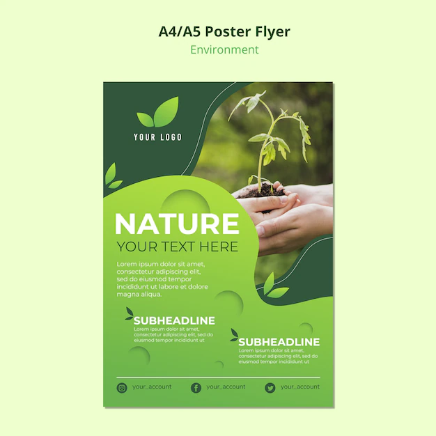 Free PSD | Nature enviroment for poster template