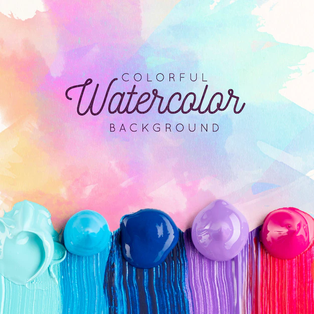 Free PSD | Paint concept watercolor background mock-up