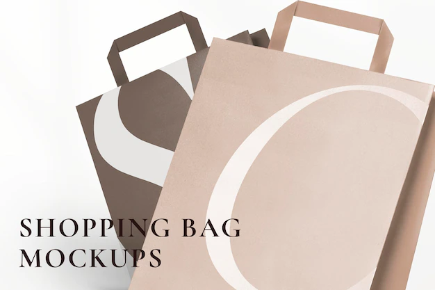 Free PSD | Paper shopping bag mockup psd