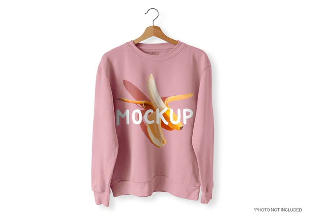 Free PSD | Pink front sweater mockup