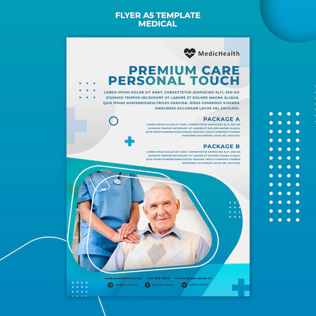 Free PSD | Premium care flyer template