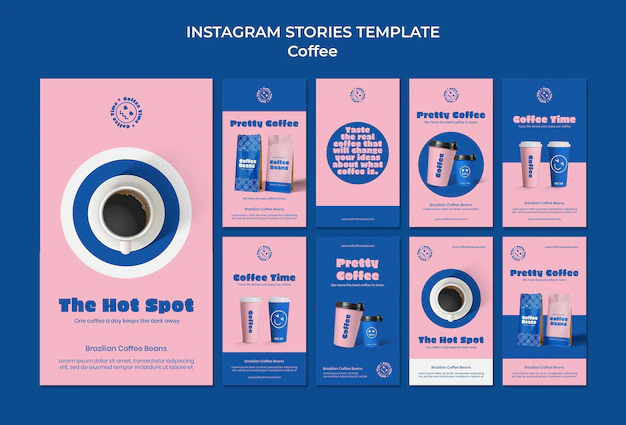 Free PSD | Realistic coffee instagram template design