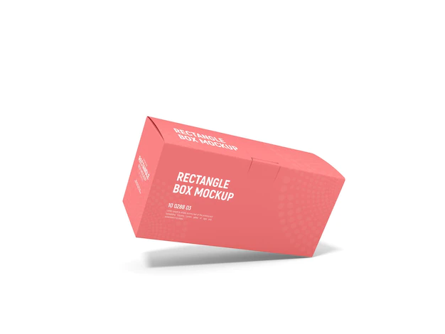 Free PSD | Rectangular paper packaging box mockup