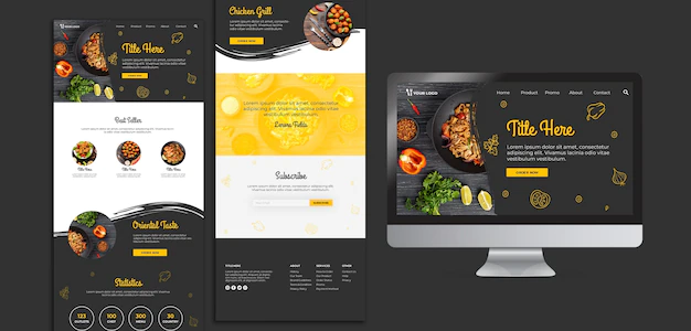 Free PSD | Restaurant landing page template