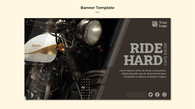 Free PSD | Rider concept banner template