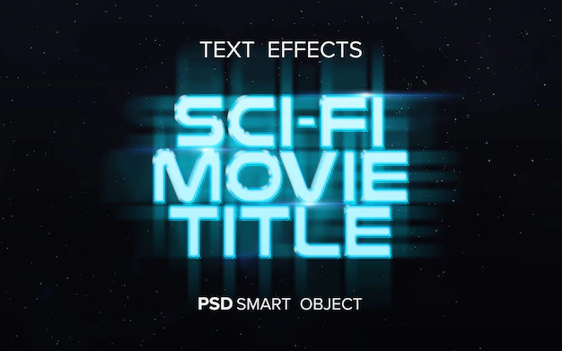 Free PSD | Science fiction text effect