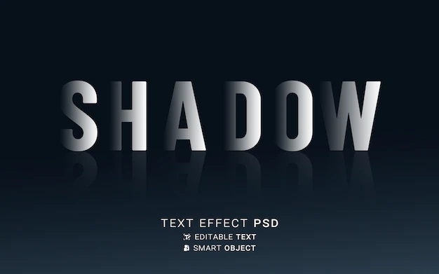 Free PSD | Shadow text effect design