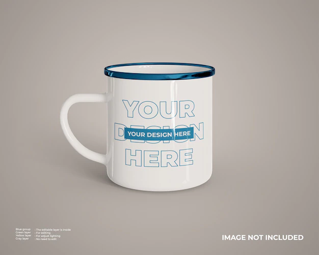 Free PSD | Simple camp mug mockup
