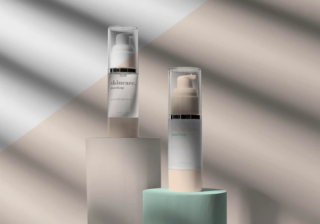 Free PSD | Skincare products mock-up arrangement