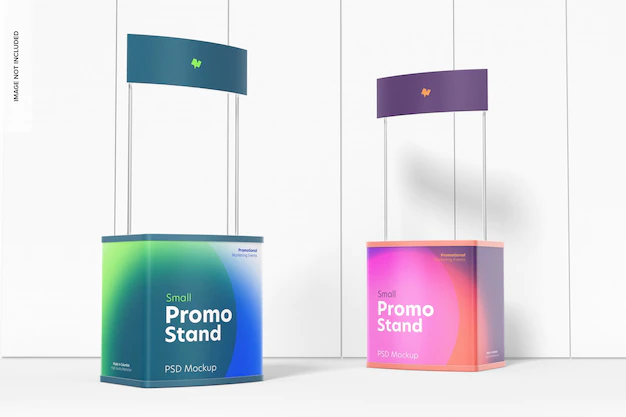Free PSD | Small promo stands mockup