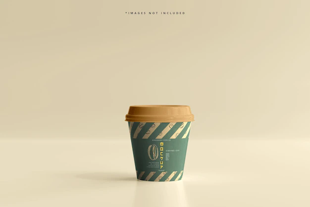 Free PSD | Small size biodegradable paper cup mockup