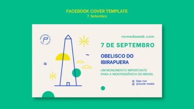 Free PSD | Social media cover template for sete de setembro celebration