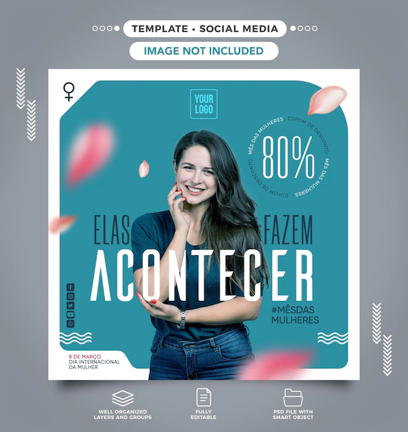 Free PSD | Social media feed international womens day offers up to 80 off