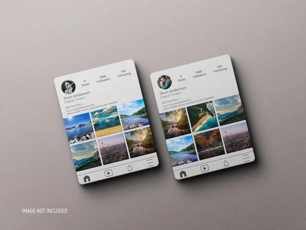 Free PSD | Social media post template mockup