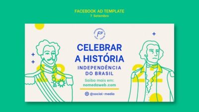 Free PSD | Social media promo template for sete de setembro celebration