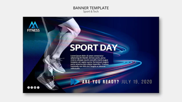 Free PSD | Sport day banner template