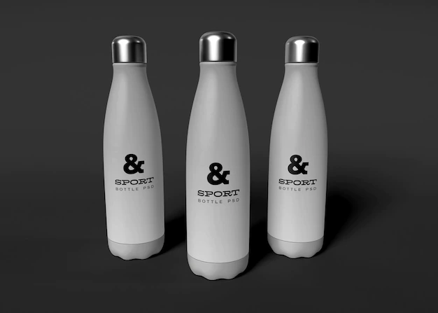 Free PSD | Sport water bottles mockup