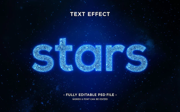 Free PSD | Star text effect