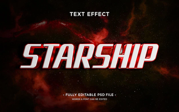 Free PSD | Starship text effect design