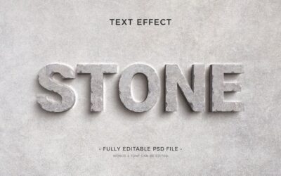 Free PSD | Stone text effect design