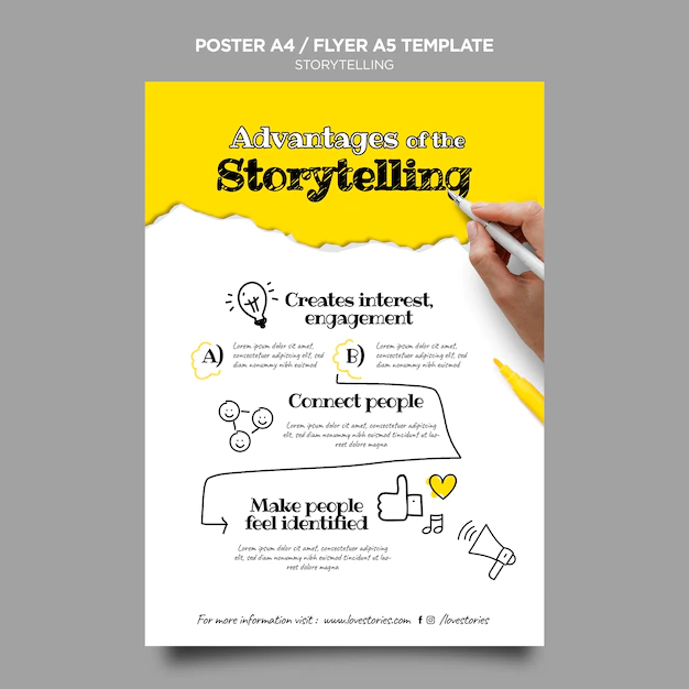 Free PSD | Storytelling flyer template