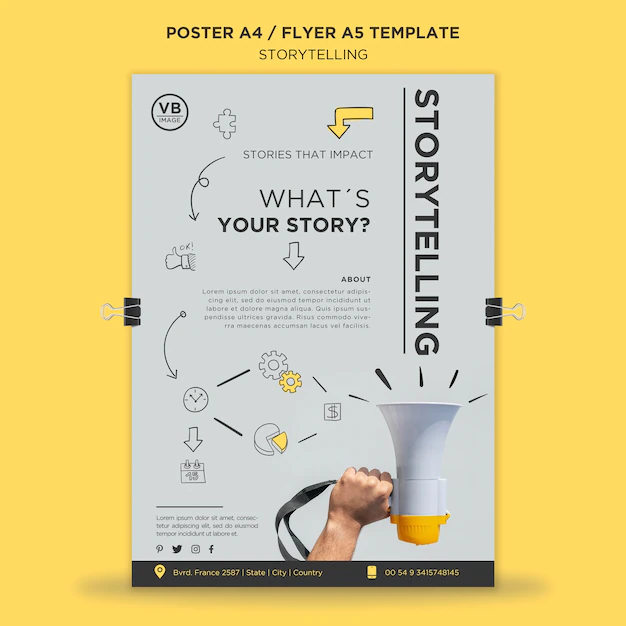 Free PSD | Storytelling poster template