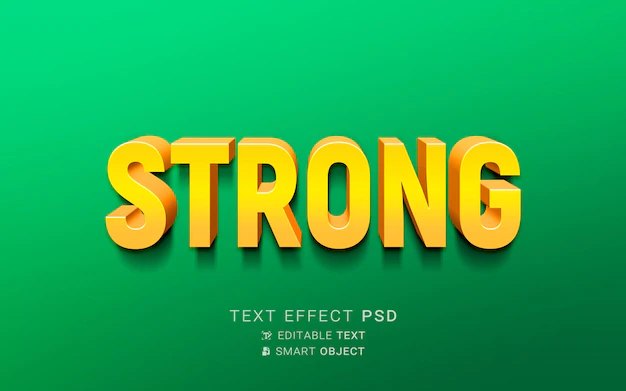 Free PSD | Strong text effect