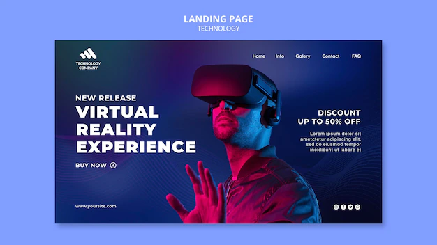 Free PSD | Technology landing page