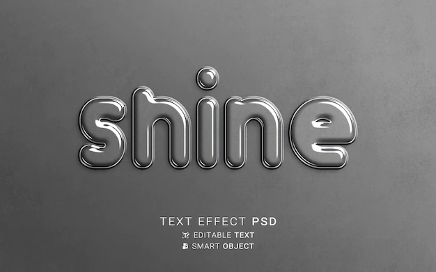 Free PSD | Text effect glass design
