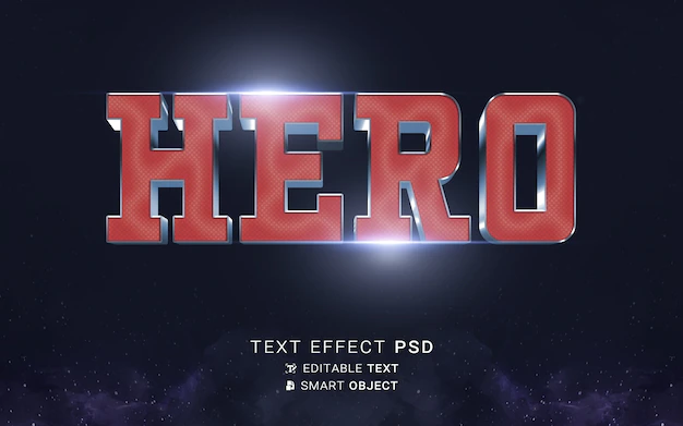 Free PSD | Text effect hero design