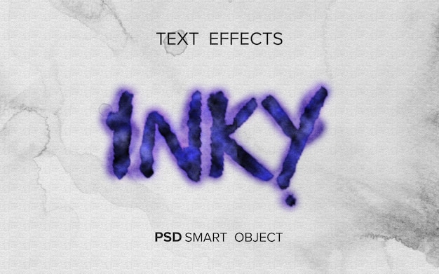 Free PSD | Text effect writing ink style