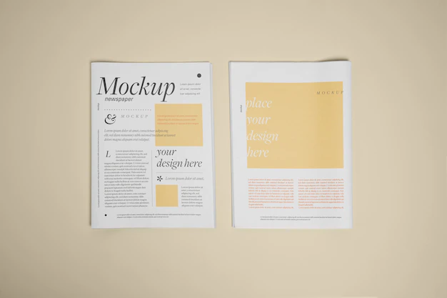 Free PSD | Top view of newspaper mock-up