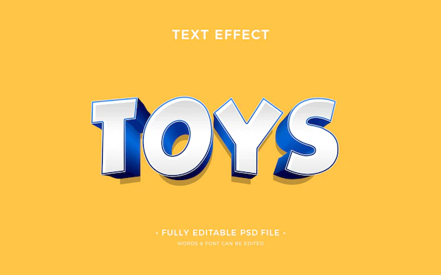 Free PSD | Toys text effect design