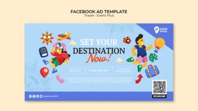Free PSD | Travel and adventure social media promo template
