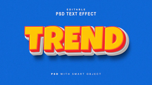 Free PSD | Trend text effect