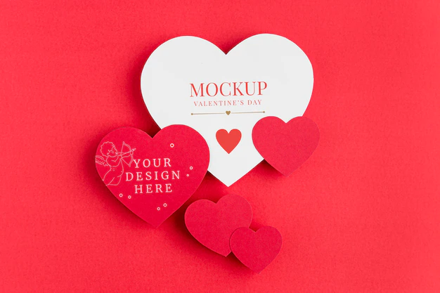 Free PSD | Valentine's day concept mock-up