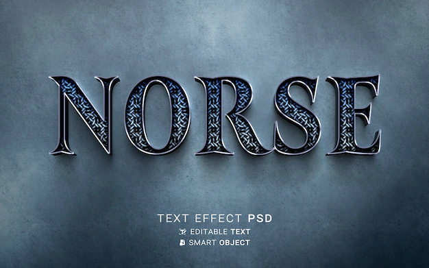 Free PSD | Vikings text effect template