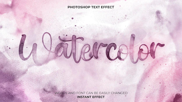 Free PSD | Watercolor text effect