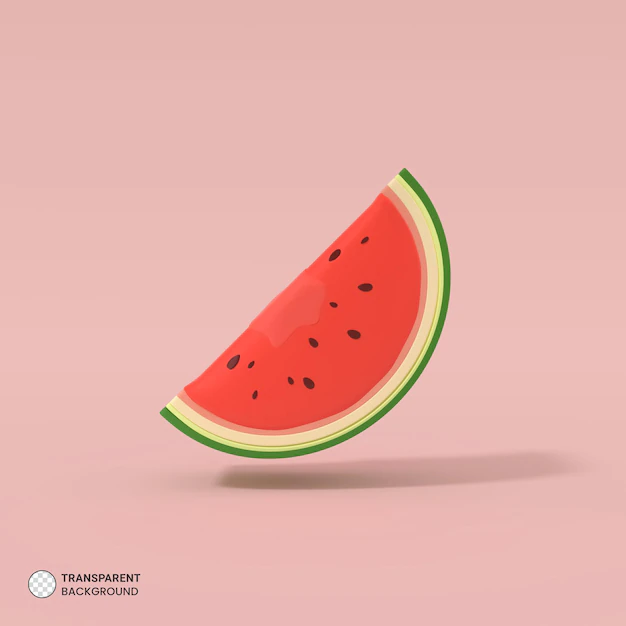 Free PSD | Watermelon icon isolated 3d render illustration