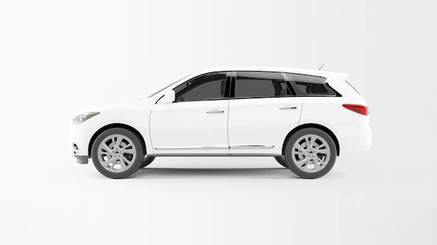 Free PSD | White car isolated