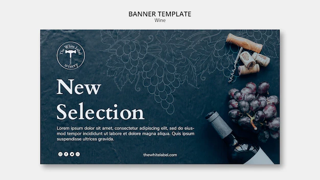 Free PSD | Wine shop banner template