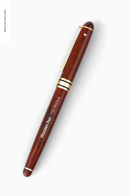Free PSD | Wooden pen mockup