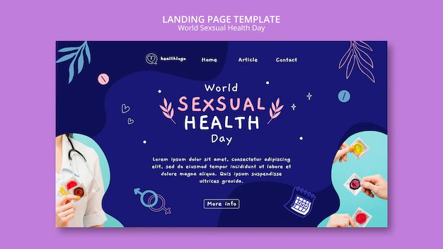 Free PSD | World sexual health day landing page